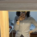 몽돌 골지 카라 가디건 그레이 키작녀 착샷 후기와 코디법