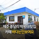 채운4통마을회관 | 제주 구좌 종달리 카페 바다는안보여요 떡볶이 포장 후기