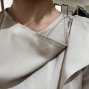랩앤코 | 리리앤코 하객룩 벨이오브 새틴 랩 스타일 블라우스 뒷밴딩 롱 스커트 투피스 세트 가을원피스 후기