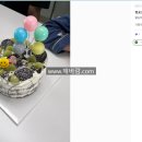 가족과 함께 케이크 만들기 이미지