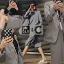 퍼플그레이 (Purple Gray) | 유니클로 감탄 재킷 릴렉스핏 버뮤다 팬츠 그레이 셋업 입어봤어요.