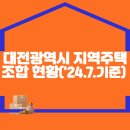 대전광역시 지역주택조합 현황('24. 7. 기준) 이미지