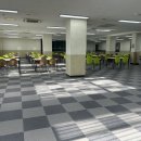 협성구내식당 | KCC 센스타일 트랜디로 완성한 감각적인 체크 패턴 바닥｜협성대 제1생활관 구내식당 데코타일 시공후기