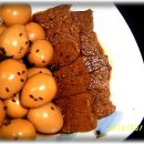 소고기와 메추리알 장조림, 마른 파래무침, 연근조림 이미지