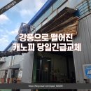 용산-현장-473 | 강풍으로 떨어진캐노피 당일긴급교체 사례