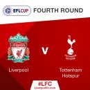 EFLCup 4라운드 리버풀 v 토트넘 경기 일정 확정 이미지