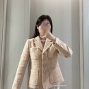 너비울 | [랑방] 울 블렌드 글리터 코랄 살구 트위드 자켓 내돈내산 후기 (feat, 첫 자켓 수선)