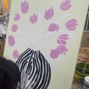 아크릴 캔버스화 그리기 이미지