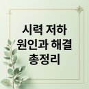 스마트조명지킴이 | 시력 지킴이: 원인부터 개선까지