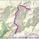 삼봉산-백운산-금대산 산행 참고용 이미지