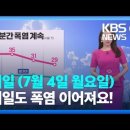 ＜오늘의 날씨＞ 2022년 7월 4일 월요일 이미지