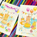 파스텔LC동물병원 | 부산 안락누리도서관 색연필 창작 일러스트 정규반｜‘동물 생일파티’ 테마 수강생 작품 모음