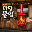 로키그릴 | 비오는 날 전원주택 마당 불멍, 강아지들과 보낸 힐링 시간