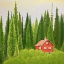 The Cabin in the Woods. acrylic on canvas. 100cm x 80.3cm. 2024(6) 이미지