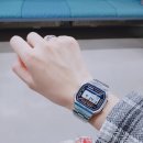 카시오(Casio)의 영원한 명기, F-91W-1 여성착용 후기 &amp; 손석희 시계(A168WA-1WDF)와의 비교착샷