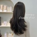 명지미용실 톤다운염색 레이어드컷 웨이브온헤어
