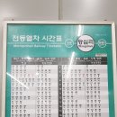 경의 중앙선 전철 시간표 / 왕십리역-용산역-공덕역-일산역-능곡역-문산역 20231022 이미지