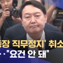 윤석열 '총장 직무정지' 취소 소송 각하‥"요건 안 돼" 이미지