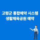 고령군 통합예약 시스템으로 고령군생활체육공원 예약 직접 해보니 이 순서가 편했어요