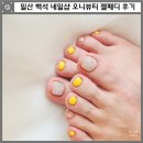 일산 백석 네일샵 오니뷰티 여름 젤패디 후기