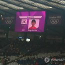 북한 여자축구 선수소개 화면에 '태극기' 걸려 이미지