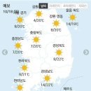 10월 18일 일요일 뉴스와날씨 이미지