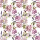 Mauve Rose Watercolor Floral Clipart 이미지