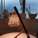 라탄 전등갓 짜기 이미지