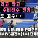 ＜돌리고 깎고~ 보기드문 숏핌플 수비탁구 전형＞ 제5회 밀양시장배 탁구 - 박보람(1부) VS 김진수(1부) 단체전 16강전 하이라이트 이미지