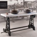 New Industrial Double Console by Stone Forest is Height Adjustable by Cranking Gears 이미지