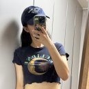 굿데이애프터눈 크롭티 추천 : 이클립스 프린팅 물결 크롭티
