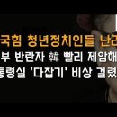 "한동훈의 야망 빨리 제압해야" 국힘 청년정치인들 부글부글 이봉규TV 이미지