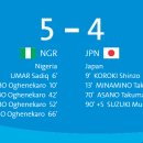 올림픽 축구 나이지리아-일본전 결과 이미지