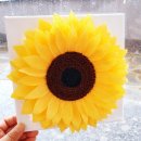 페이퍼플라워 주름지 해바라기 액자 이미지