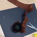 페이퍼플라워 주름지 해바라기 액자 이미지