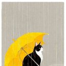 우산쓴고양이 이미지