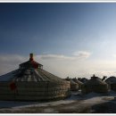 몽골인의 전통 이동식 천막 "게르" 이미지