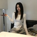 스냅오픈디테일골지티셔츠(아이보리)/싸게 팝니다. 이미지