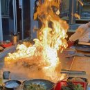 불타는 통철판 불놀이 삼겹살구이 이미지