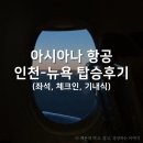 뉴욕 자유여행 아시아나 항공 OZ222 인천-뉴욕(JFK) 이코노미 기내식 좌석 탑승 후기