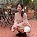 [봄코디] 모멧 MOMET 보트넥 니트 착용 후기 / 러블리 핑크