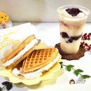 와플크림 | 와플대학 쌀랑해 팥 컵빙수 크림와플 신메뉴 후기