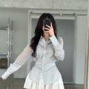 블루 | [TheTis] 더티스 블루베리 타르트 체크 셔츠 _ 라이트 블루 / 핑크 후기