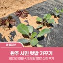 송광농장 | 완주 시민 텃밭 가꾸기 - 2023년 마을·시민 텃밭 분양 신청 후기