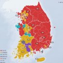 19대﻿ 총선 전국 선거구 및 당선 지도. 이미지