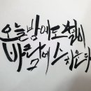 쓰는 기쁨 캘리그라피 이미지