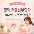 평택 라움산부인과 유도분만 자연분만 출산후기 | 둘째 38주 출산 과정 및 비용 정리