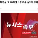 R&amp;D예산 삭감 따른 실직자 증가 매우 유감. 이미지