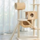 용인 라이프타워아파트 놀이터 | 수직 공간 확보 튼튼한 고양이 원목 캣폴 갤럭시 캣타워 인테리어 소품 가구 설치 후기