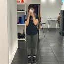 다크딥카키 | 여자 운동복 추천 루나인 에어로핏 필라테스 요가 반팔티 레깅스 후기